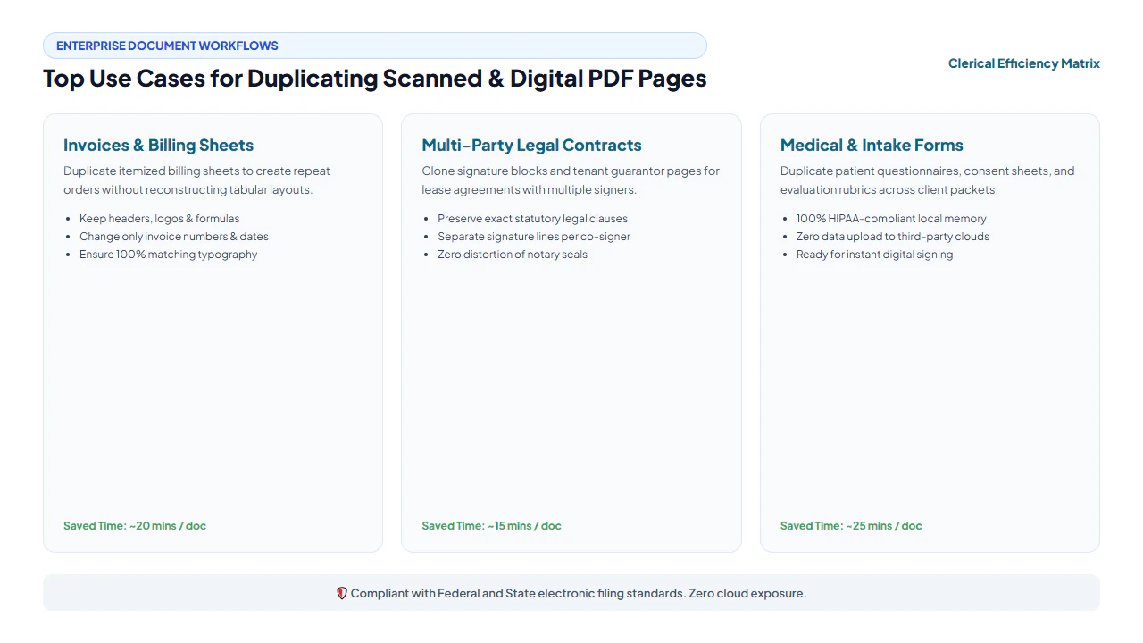 Enterprise scenarios for PDF page duplication: invoices, contracts, and shipping manifests